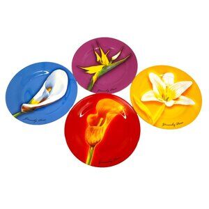 Givenchy Plate Set Paris Floral Les Fleurs de Parfums Porcelain Desert Plates
